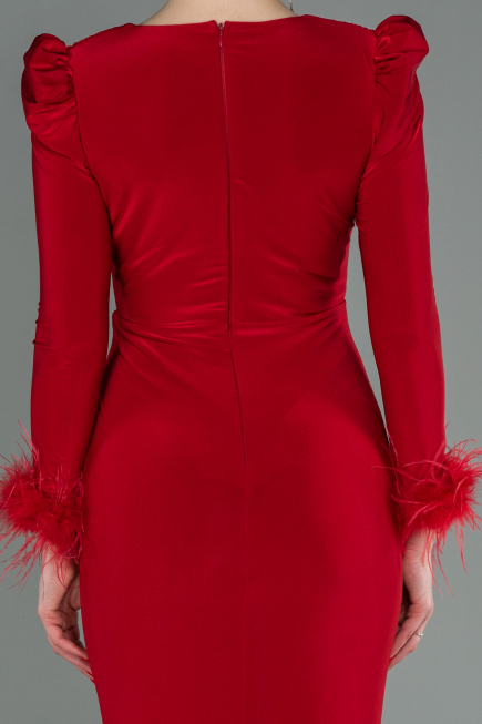 Rot Abendkleid Lang ABU2804