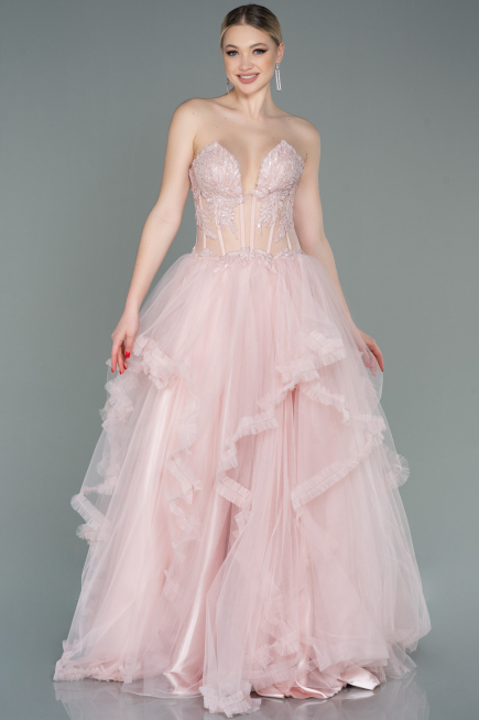 Abendkleid Lang Puder ABU3082
