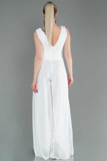 Weiß Partykleid Chiffon ABT075