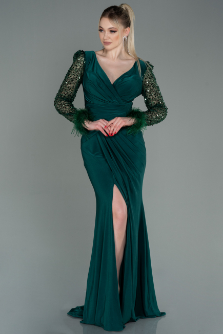 Abendkleid Lang Smaragdgrün ABU3008