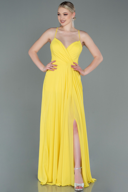 Abendkleid Lang Gelb ABU1305