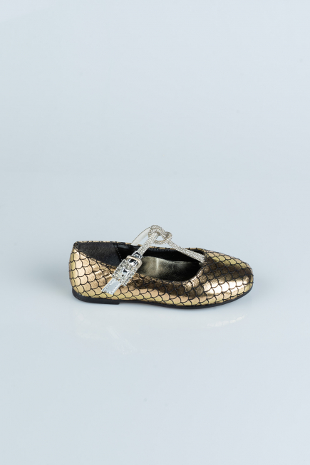 Kinderschuhe Gemustert Gold HR185
