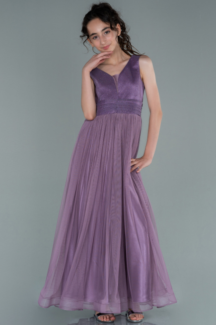 Abendkleid für Kinder Lang Lavendel ABU2447