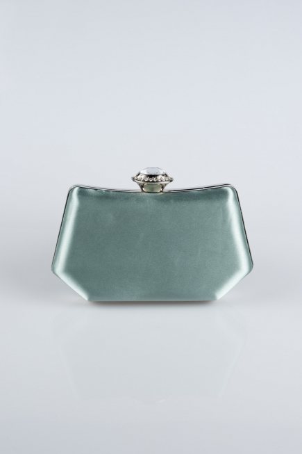 Abendtasche Satin Türkis SH812