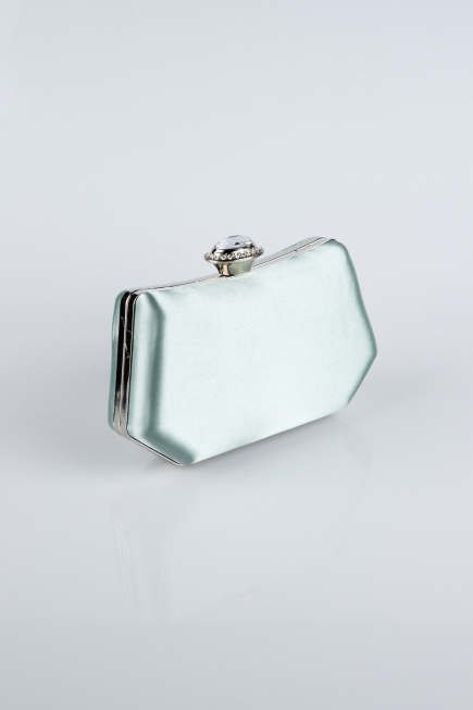Abendtasche Satin Türkis SH812