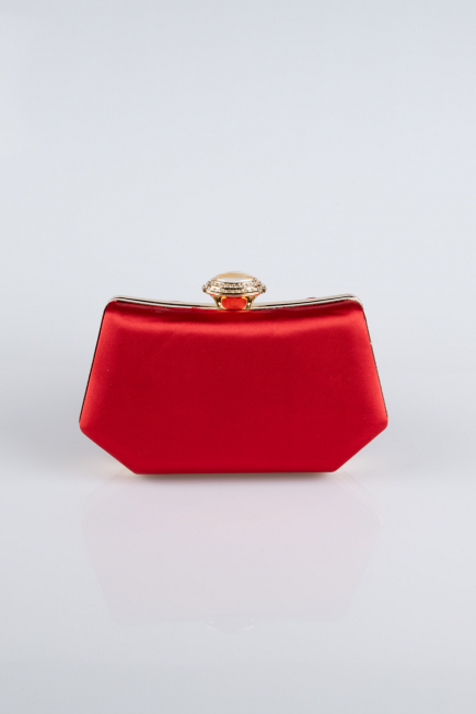 Abendtasche Satin Rot SH812