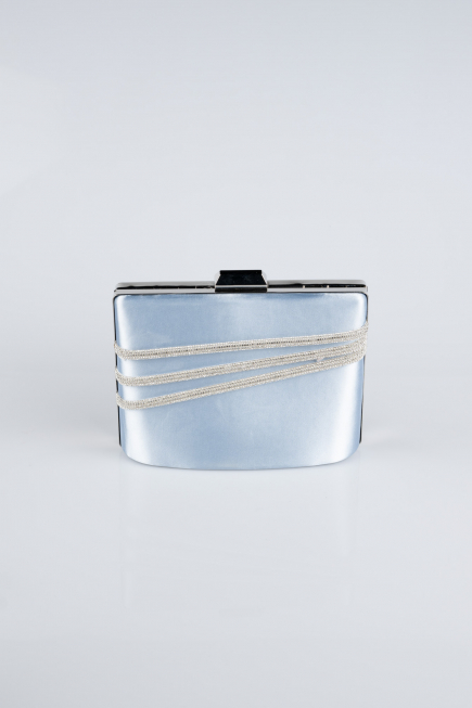 Abendtasche Satin Eisblau SH822