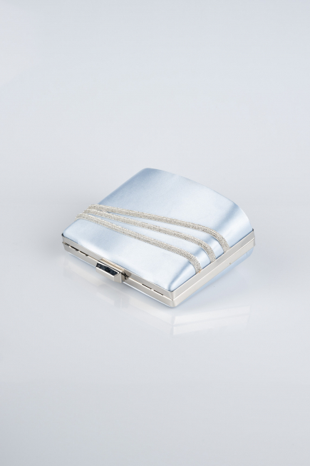 Abendtasche Satin Eisblau SH822