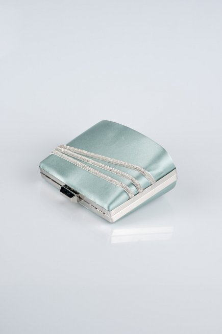 Abendtasche Satin Türkis SH822