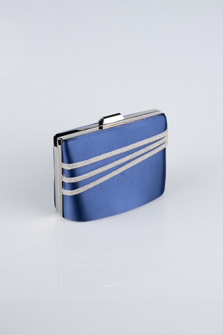 Abendtasche Satin Azurblau SH822
