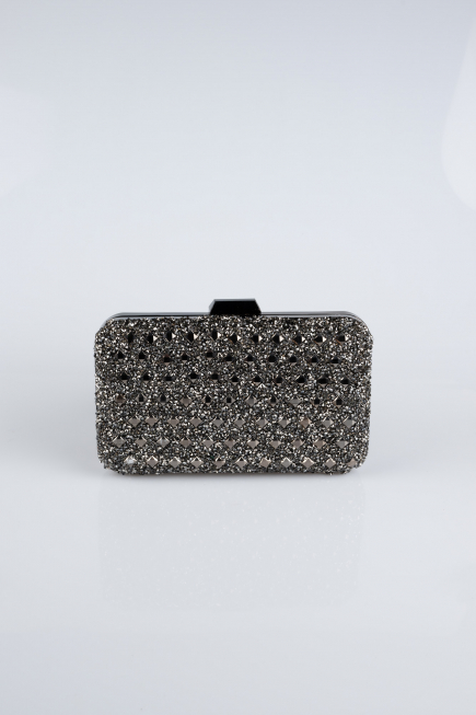 Abendtasche Steinbesetzt Platin SH827