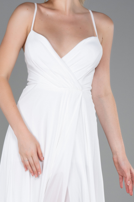 Abendkleid Lang Weiß ABU1305