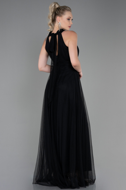 Abschlusskleid Lang Schwarz ABU3252