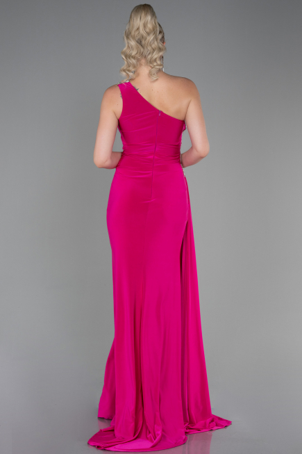 Fuchsie Abendkleid Lang ABU2964