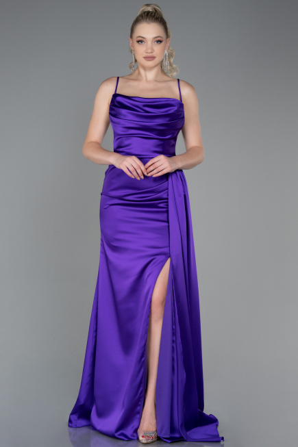 Abschlusskleid Lang Satin Violette ABU3267