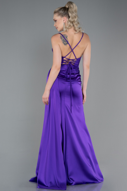 Abschlusskleid Lang Satin Violette ABU3267