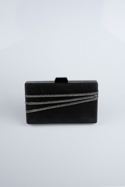 Schwarz Abendtasche Verputz SH819