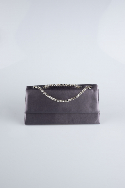 Abendtasche Satin Anthrazit SH818
