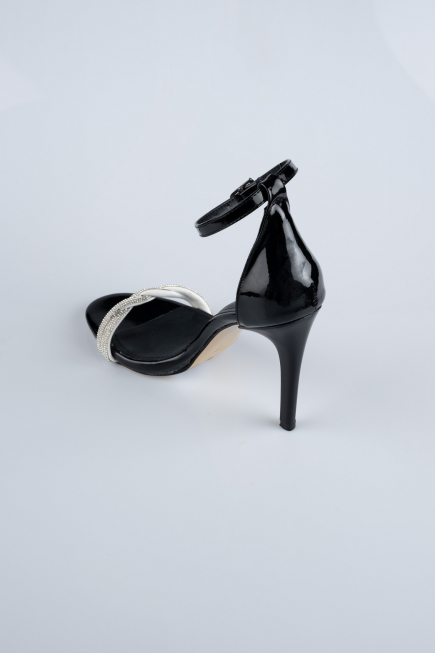 Party-Schuhe Lackleder Schwarz ABR1400