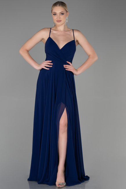 Marineblau Abendkleid Lang ABU1305