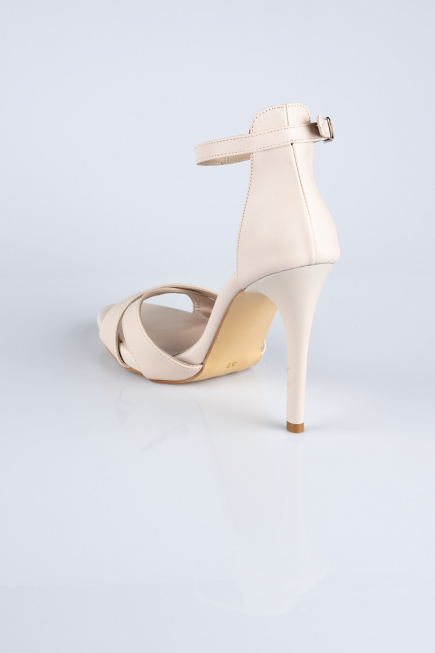 Party-Schuhe Leder Hautfarben ABD1952