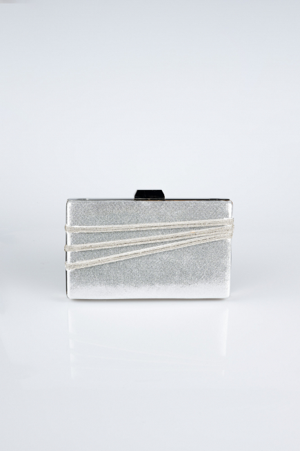 Silber Abendtasche Verputz SH819