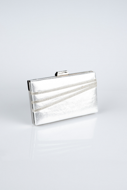 Silber Abendtasche Verputz SH819