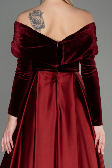 Abendkleid Lang Weinrot ABU2083