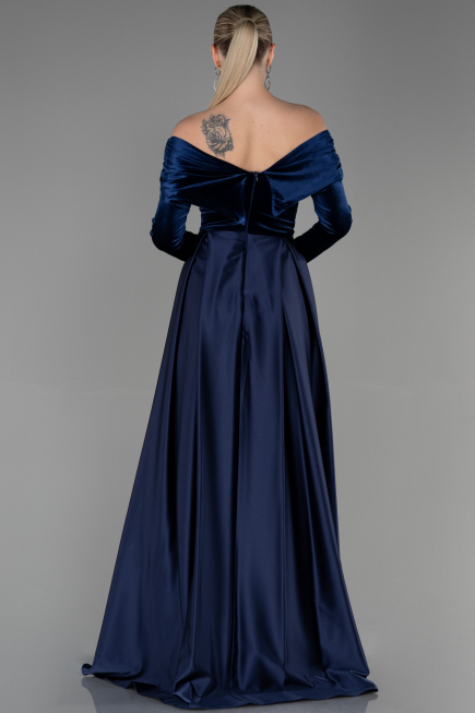 Abendkleid Lang Marineblau ABU2083