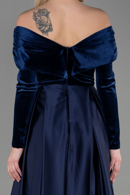 Abendkleid Lang Marineblau ABU2083