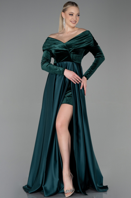 Abendkleid Lang Smaragdgrün ABU2083