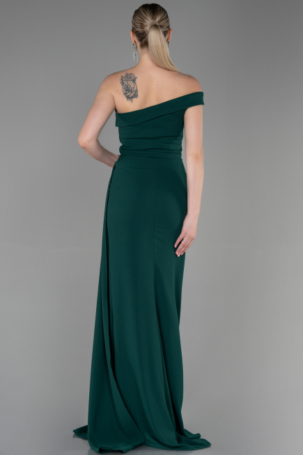 Abendkleid im Meerjungfrau-Stil Lang Smaragdgrün ABU3324