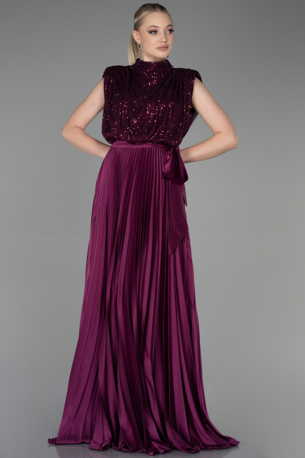 Abendkleid Lang Pflaume ABU3326