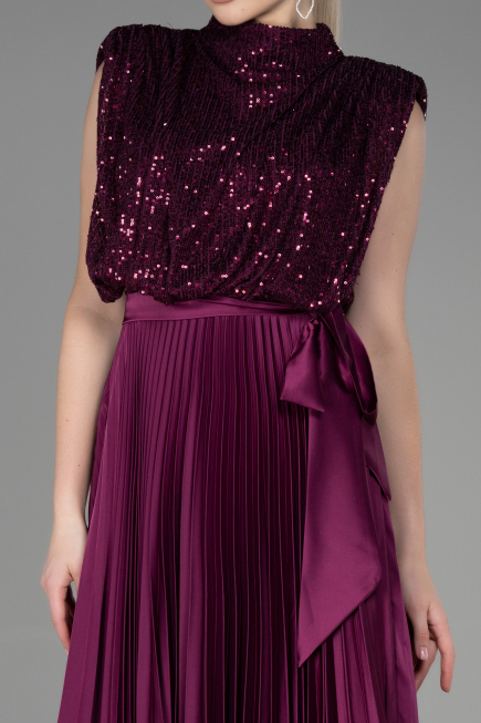 Abendkleid Lang Pflaume ABU3326