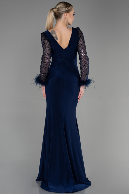 Abendkleid Lang Marineblau ABU3008