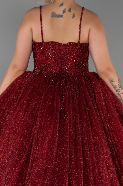 Designer Abendkleid Lang Weinrot ABU2157