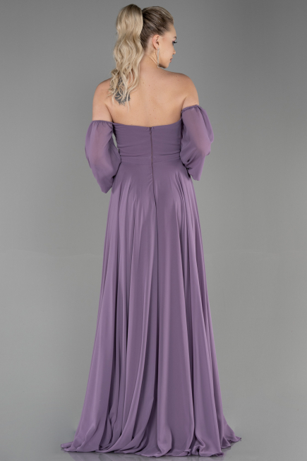 Abschlusskleid Lang Chiffon Lavendel ABU2457