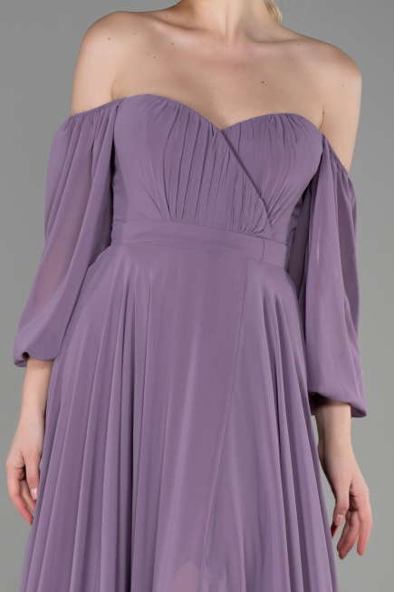 Abschlusskleid Lang Chiffon Lavendel ABU2457