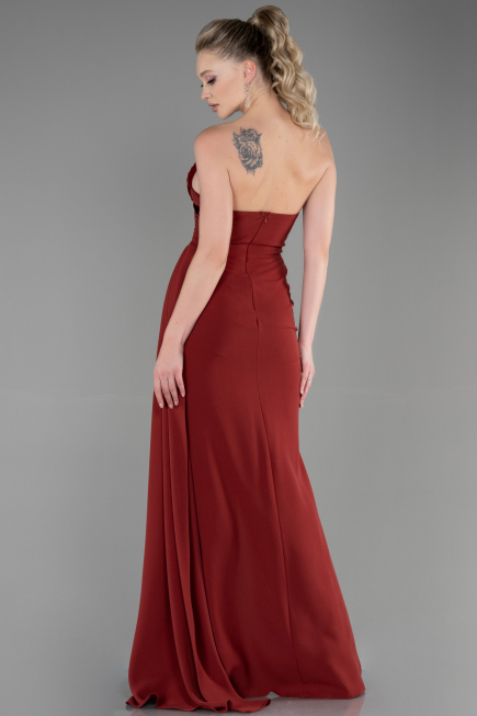 Abschlusskleid Lang Zimtfarben ABU3344