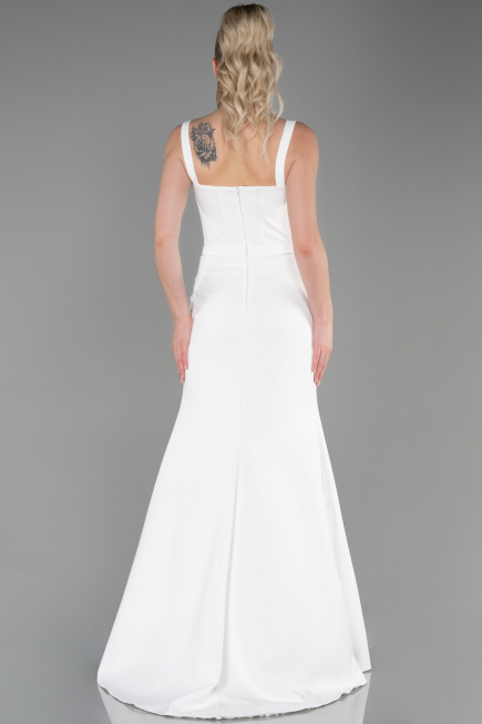 Abendkleid Lang Weiß ABU3345