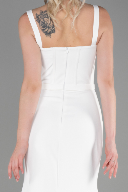 Abendkleid Lang Weiß ABU3345