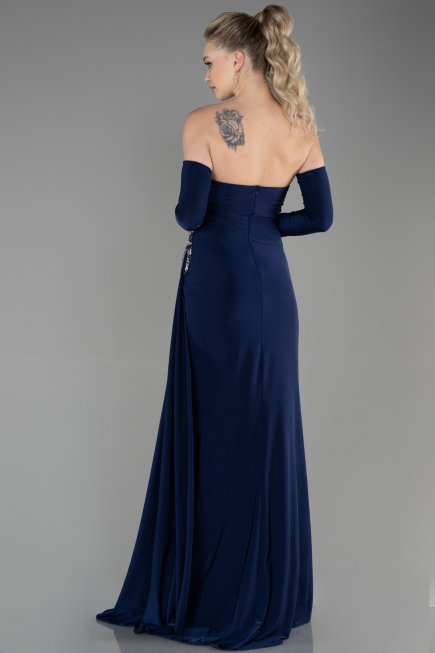 Abendkleid Lang Marineblau ABU3351