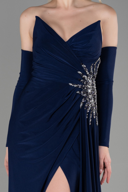 Abendkleid Lang Marineblau ABU3351