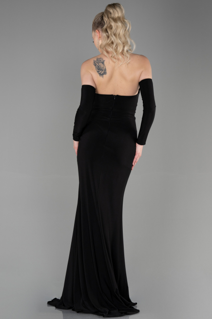Abendkleid Lang Schwarz ABU3351