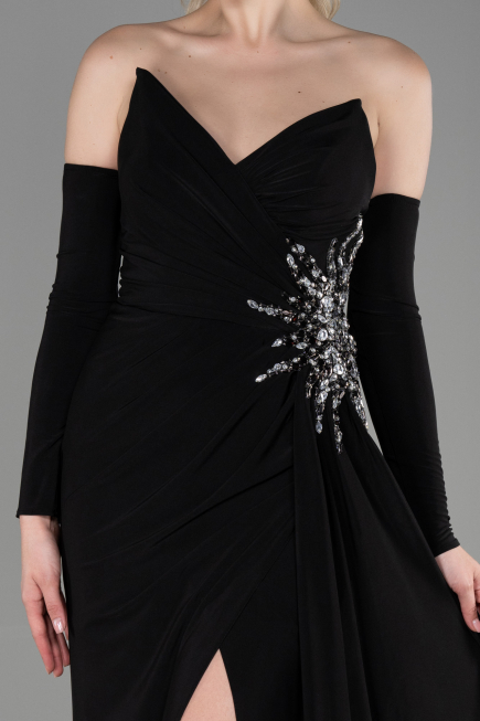 Abendkleid Lang Schwarz ABU3351