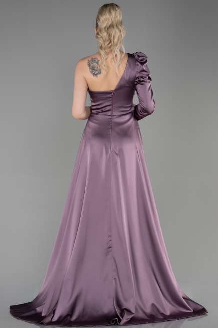 Abendkleid Satin Lang Lavendel ABU1715