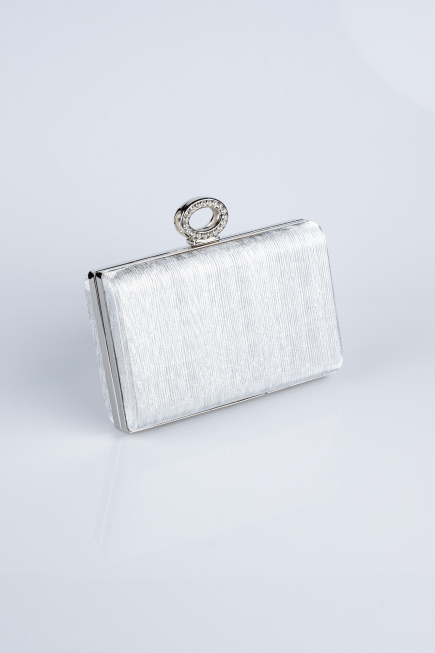 Abendtasche Laserschnitt Silber SH830