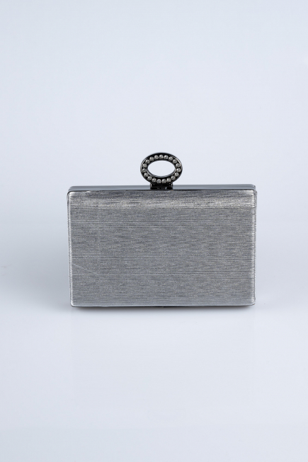 Abendtasche Laserschnitt Platin SH830