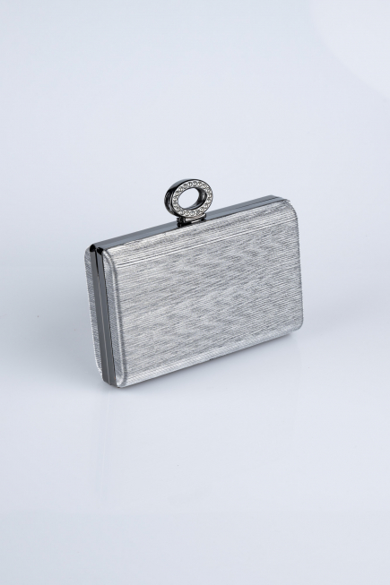 Abendtasche Laserschnitt Platin SH830