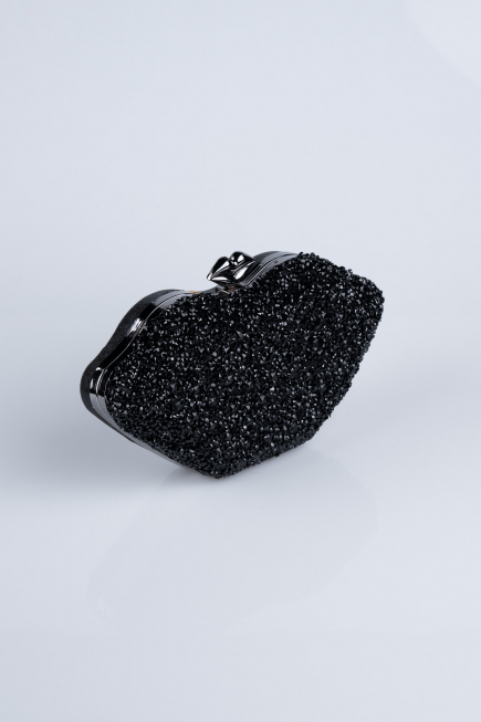 Abendtasche Schuppig Schwarz SH831